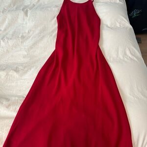 Elegant Red Sleeveless Dress